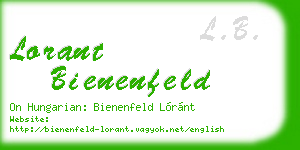 lorant bienenfeld business card