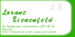 lorant bienenfeld business card